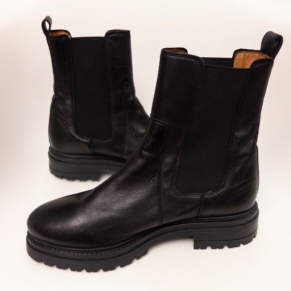Sezane Lena Low Chelsea Boots Black Size 11 - Picture 9 of 11